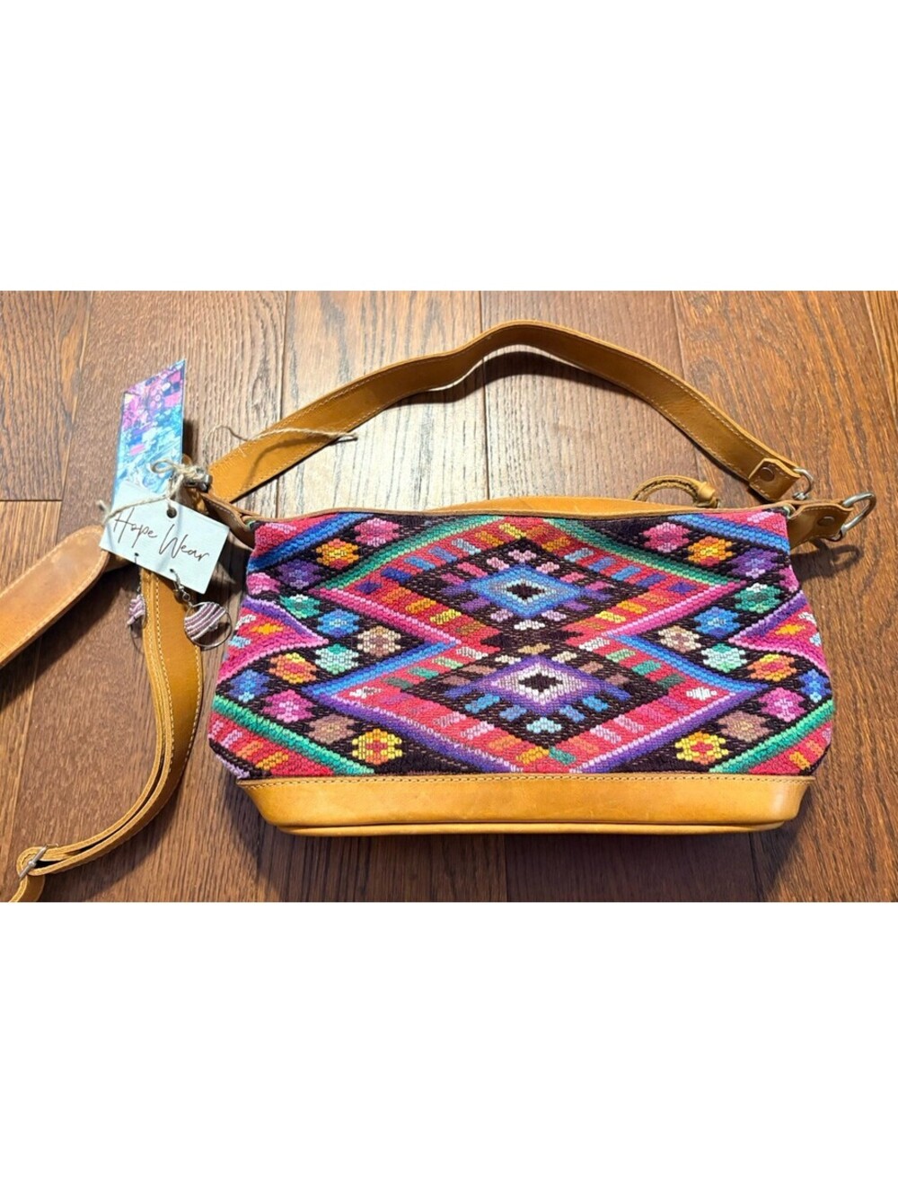 Hope Wear Aztec Fabric Woven  Satchel Purse W/ Adjustable Shoulder Strap